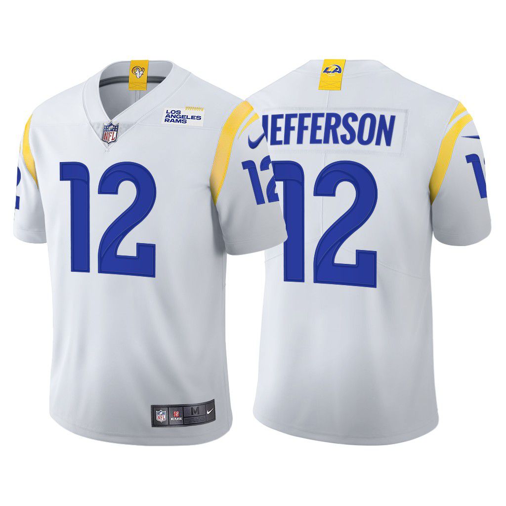 Men Los Angeles Rams #12 Van Jefferson Nike White Limited NFL Jersey
